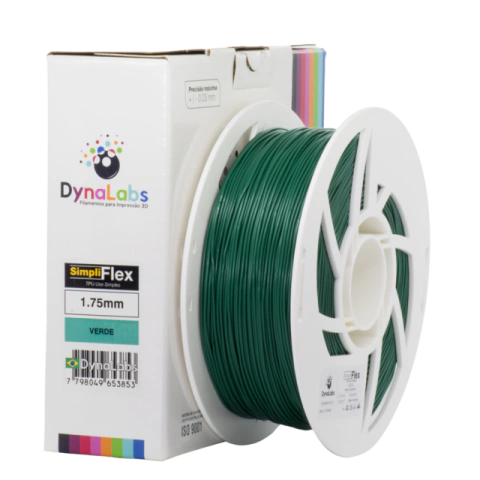 Filamento 3d SimpliFlex DynaLabs 1.75mm 1kg Cor Verde