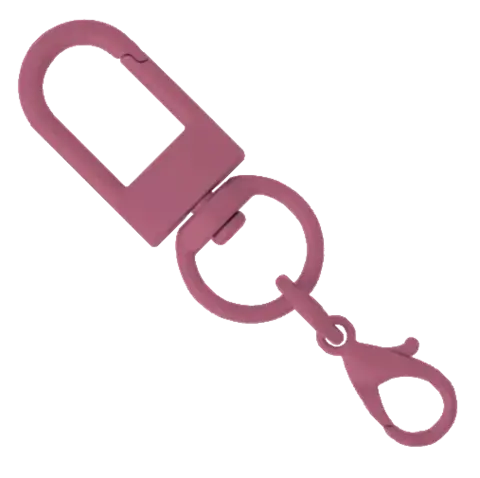 Kit 50 Chaveiros Gancho Duplo Rosa Escuro – Multfila