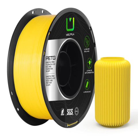 Filamento Petg Amarelo 1kg Multfila Para Impressora 3d 1.75mm