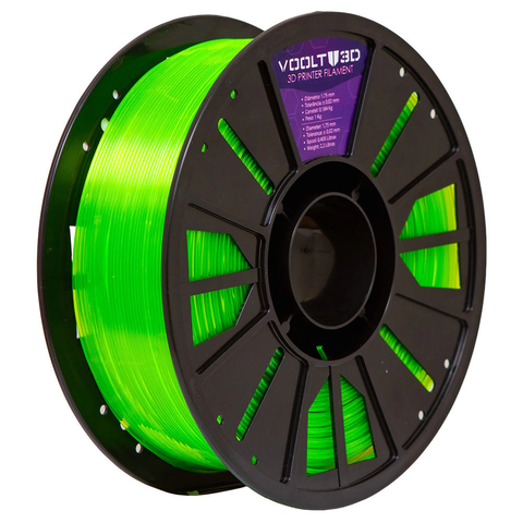 Filamento 3d Voolt3D PETG HF 1kg 1,75mm Cor Verde Limão Neon Translúcido - comprar online