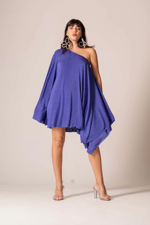 Vestido lurex violeta - comprar online