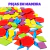 Brinquedo Educativo Mosaico de Madeira 36 Peças Pais e Filhos - comprar online