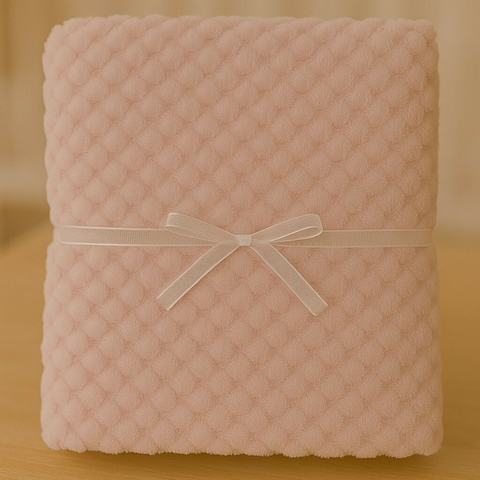 Manta coral honey rosa bebe