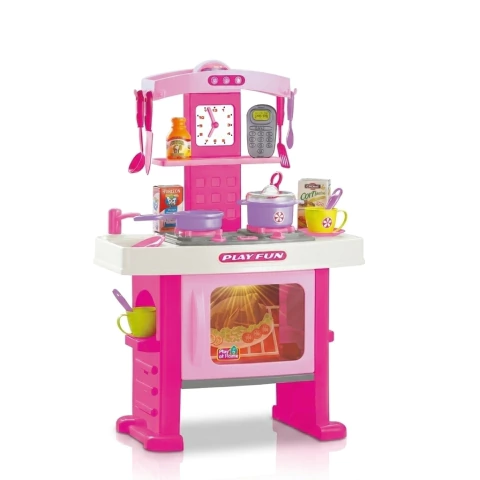 Cocina Infantil De Juguete Con Horno Accesorios Y Utensilios