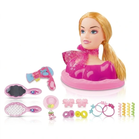 Cabeza De Muñeca Para Peinar Con Accesorios Juego De Belleza