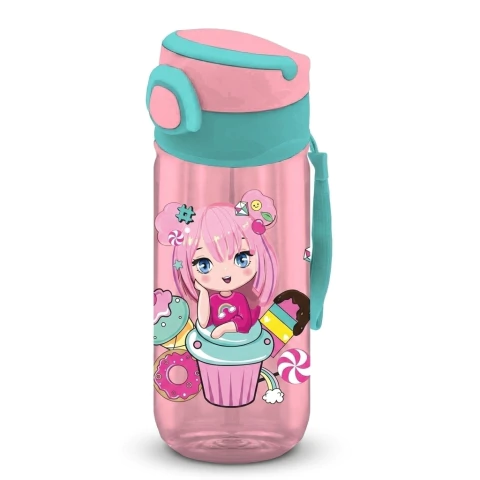 Cantimplora Botella Plástico 500ml Con Sorbete Escolar