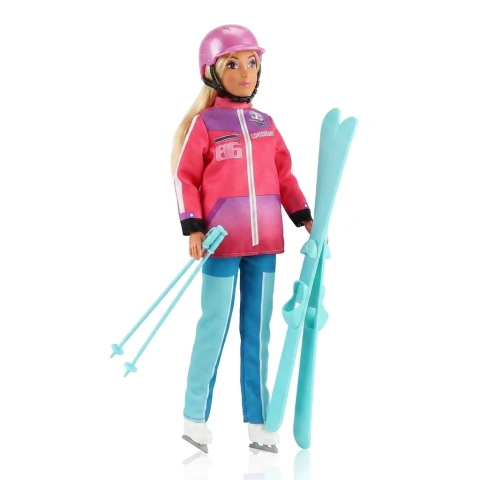 Set Muñeca Fashion Esquí y Accesorios Juego Deportivo