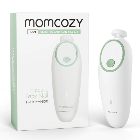 Lima Eléctrica para Uñas de Bebé Momcozy Recargable con Luz LED