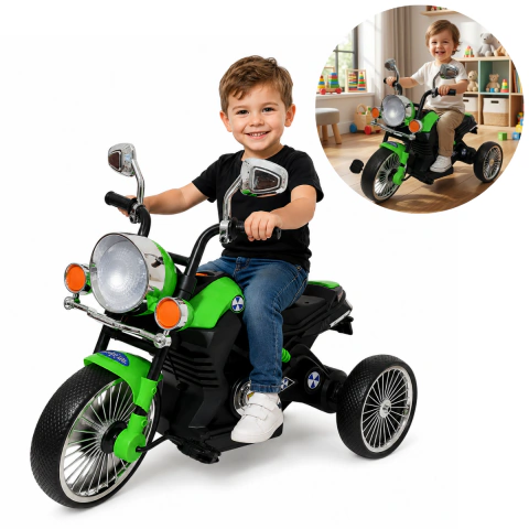 Triciclo moto deportiva infantil con musica y luces
