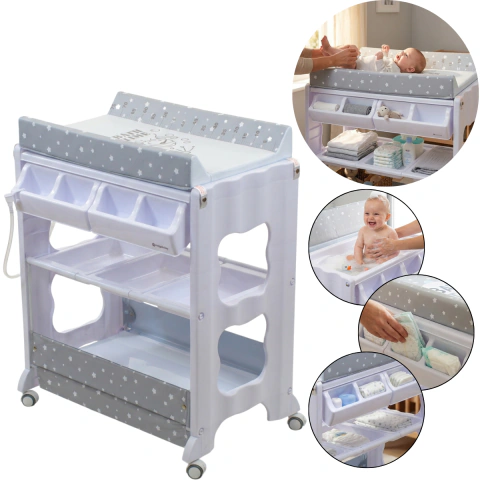 Catre De Baño Mega Baby Con Cambiador Y Estantes