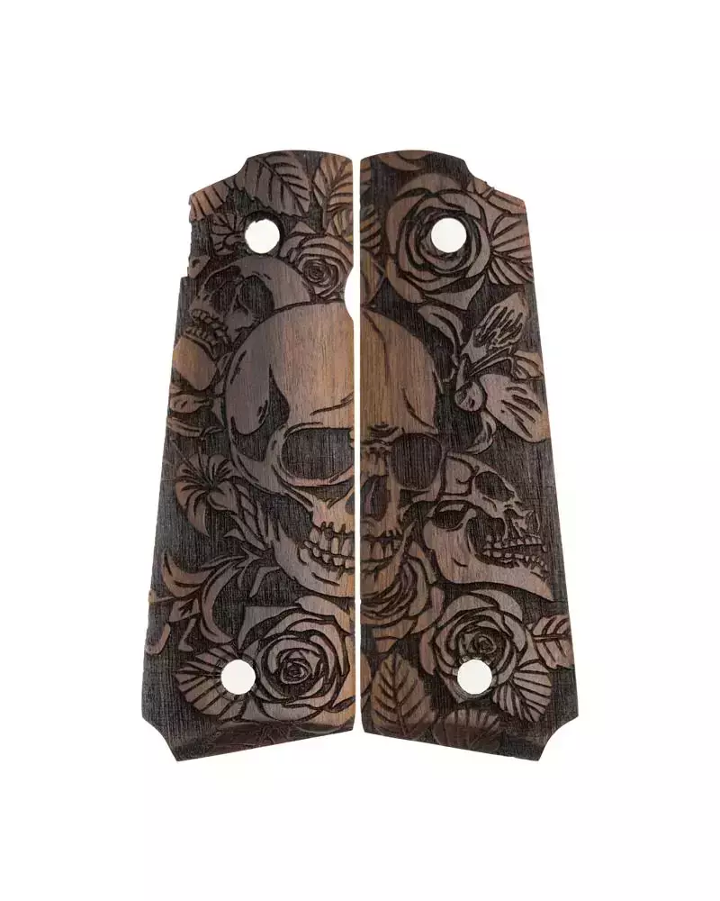 Empunhadura PT 1911 FULL Wooden Skull