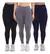 Kit 3 Calças Legging Feminina Academia Fitness Tendência