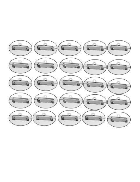 Kit com 25 Prendedor metálico wire clip 30377