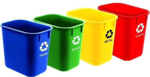 Kit com 4 lixeira de coleta seletiva 12 litros acrimet 572.0