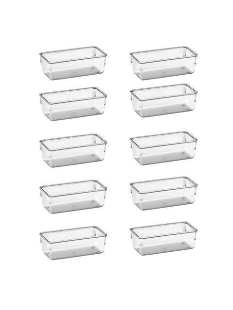 Kit com 10 Potes Organizadores Modulares Transparentes Acrimet Ref. 971