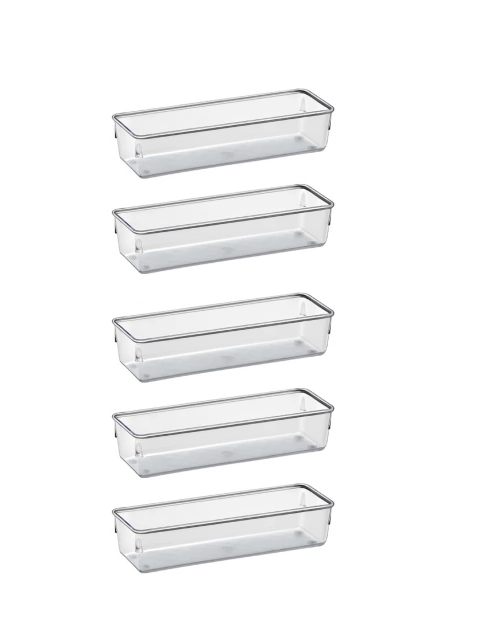 Kit com 5 Organizadores Modulares Potes Transparentes Acrimet Ref. 976