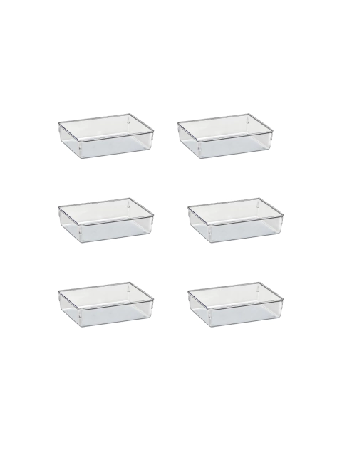 Kit com 6 Organizadores Modulares Potes Transparentes Acrimet Ref. 973