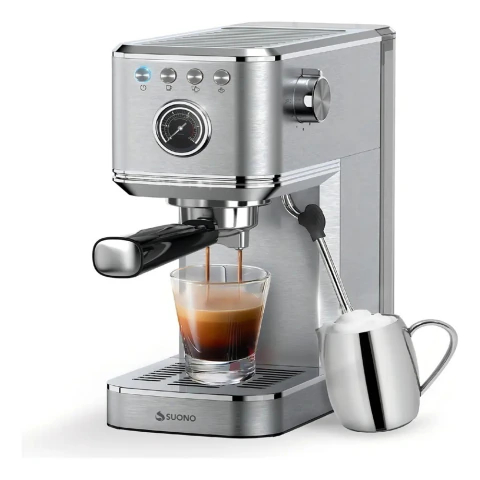 Cafetera Espresso Suono HOG0203ACE Maker Slim c/Vaporizador 1.1Lts 20bares Acero