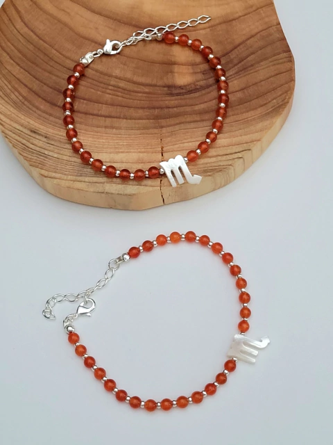 Pulseira do Signo Escorpião - CORNALINA - comprar online