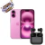 Combo iPhone 16 128GB Rosa + Audífonos