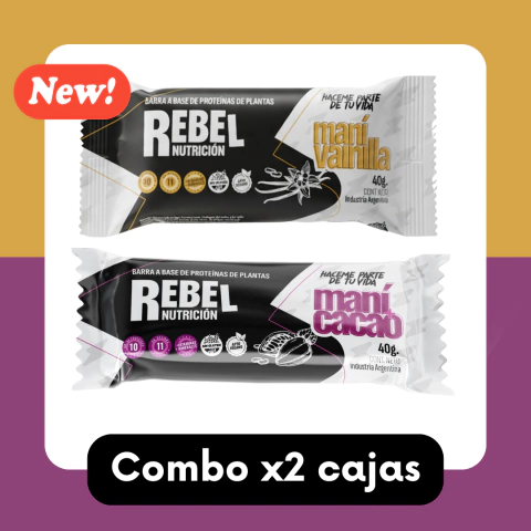 COMBO 2 CAJAS DE 12 BARRITAS PROTEICAS REBEL - comprar online