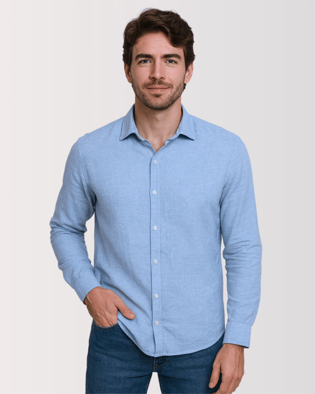 Camisa Linho Slim Fit