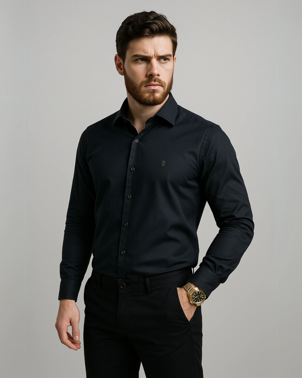 Camisa Slim Fit Algodão Egípcio LEM´S