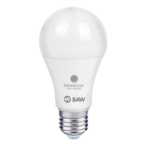 Foco Led Baw 11w + Fotocélula Sensor Dia-noche E27 Blanco Frio/Cálido