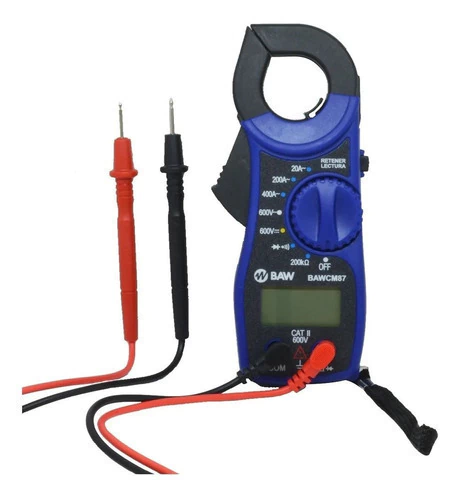 Pinza Amperométrica Digital Baw Con Buzzer De Continuidad