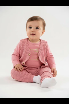 Conjunto Infantil com Colete em Tricot Tileesul