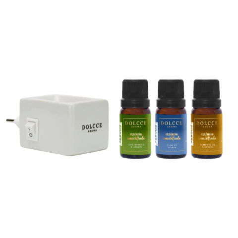 Kit Aromatizador Elétrico mais 3 Essências - CHÁ BRANCO - FLOR DE PITAYA - SEMENTE DE GIRASSOL - comprar online