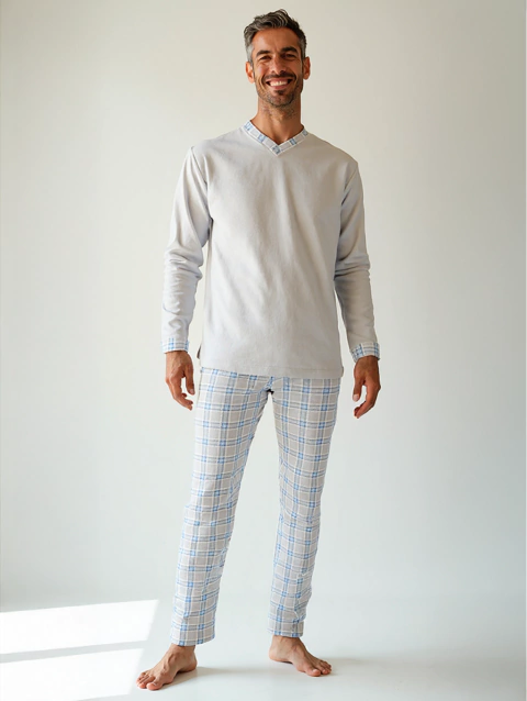 Pijama Masculino Longo Ice em Microsoft - comprar online