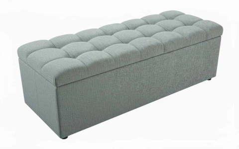 Baulera Capitone Cuadrado Tela Chenille - comprar online