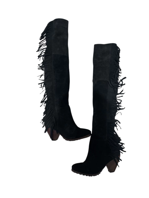 Botas gamuzas flecos talle 36