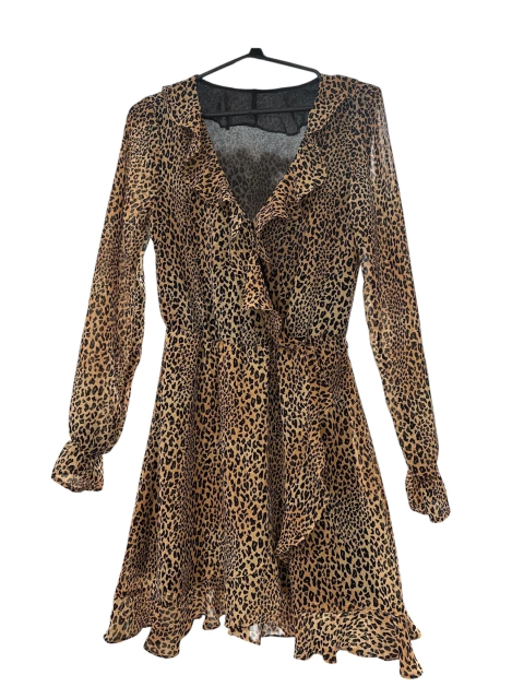 Vestido animal print H&M talle M