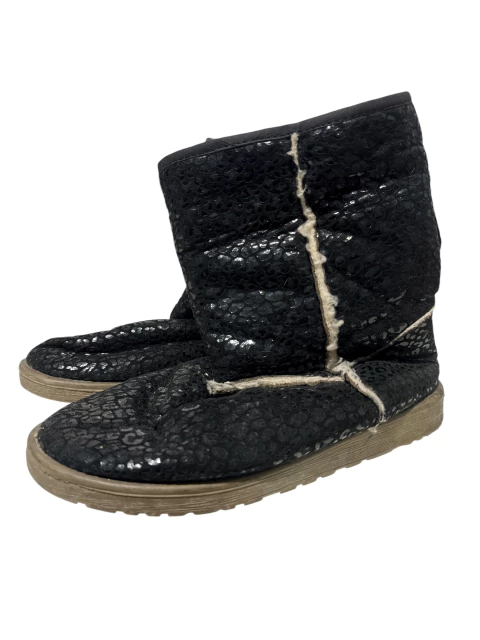 Botas corderillo negras con brillo talle 35