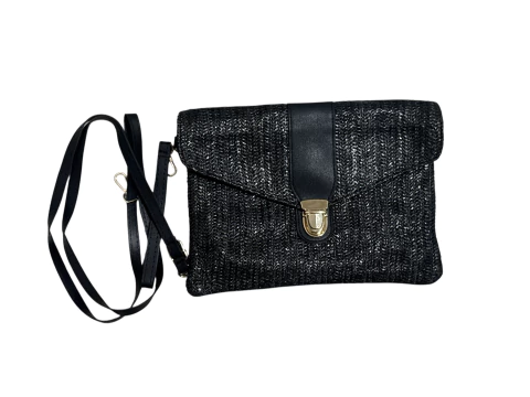 Bandolera de rafia negra