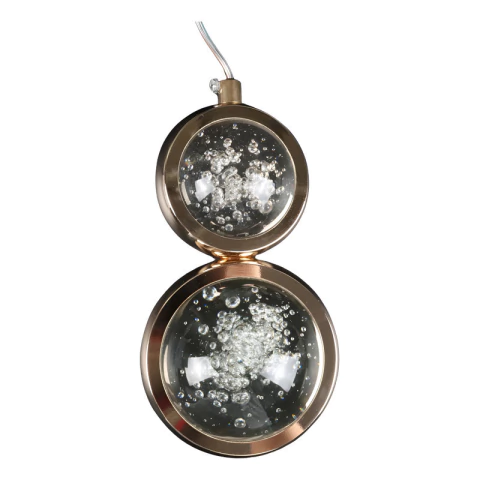 Kit2-pendente Dupla Ip20 Bivolt Dourado Ajustável