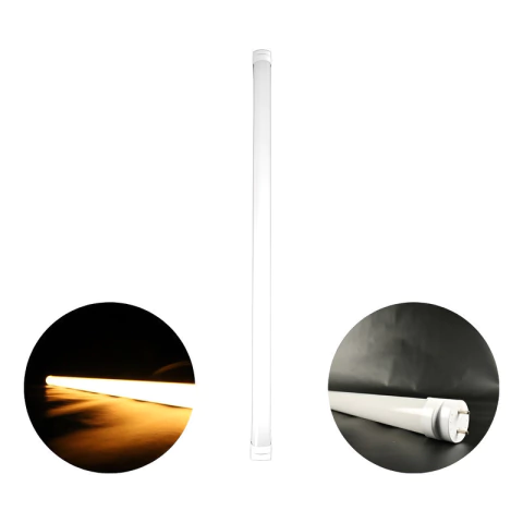 Kit 10 Lâmpada Tubular Led 9w Ligação 2 Lados Branco Quente