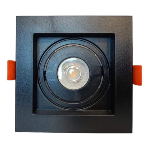 Spot Recuado Mr11 Quadrado Preto C/ Lâmpada Mini Dicróica