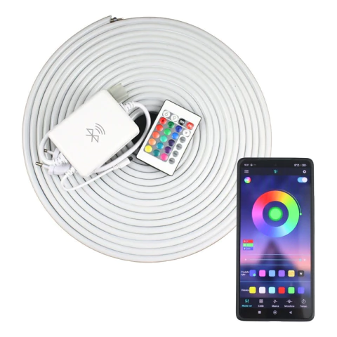 Mangueira Led Neon Rgb 6m Bluetooth Aplicativo Android Ios