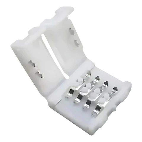 Kit 10 Conector Emenda P/ Fita Led 5050 Rgb 10mm 4 Vias