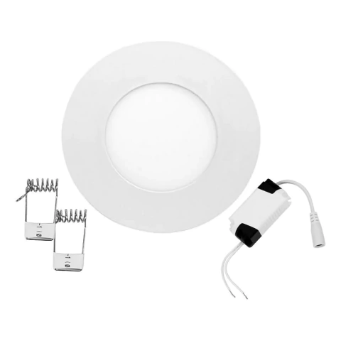 Plafon Led Embutir 6w Redondo 12cm Branco Frio 6k Bivolt