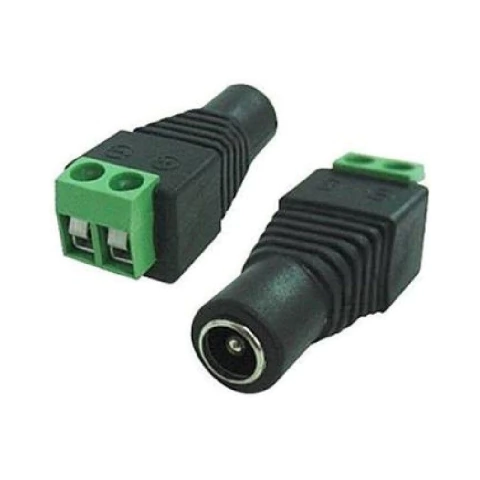 Kit 10 Conector Plug Adaptador P4 Femea Borne Cftv Fita Led