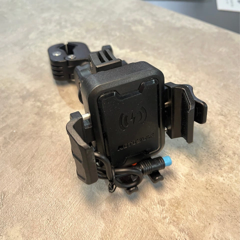 Soporte Telefono Celular Moto Antirrobo Antivibracion Cargador Inalambrico