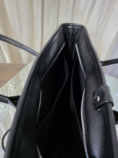 Cartera Shanghái-eco cuero negro - tienda online