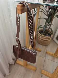 Cartera|/Bandolera Shiva-CUERO Chocolate - tienda online