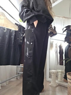 Pantalon Berlin Negro/ broches - comprar online