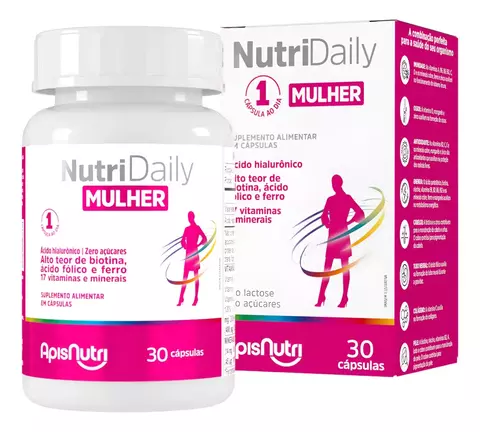 Nutridaily Polivitamínico Mulher Vitaminas Minerais Apisnutri