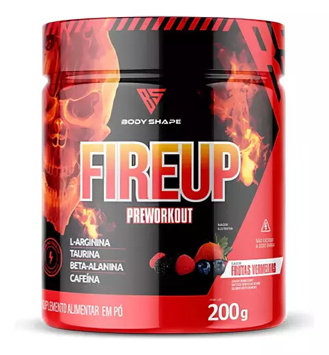 Pré-treino Fire Up 200g- Body Shape Frutas Vermelhas